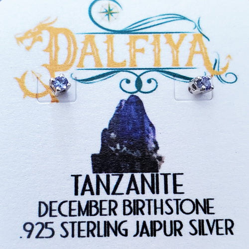 Tanzanite 925 Sterling Silver December Birthstone Earrings
