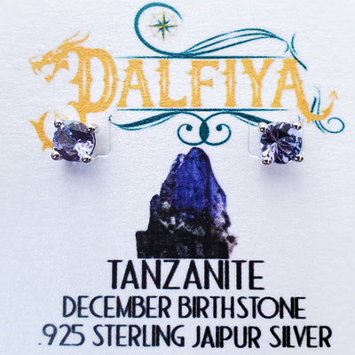 Tanzanite 925 Sterling Silver December Birthstone Earrings