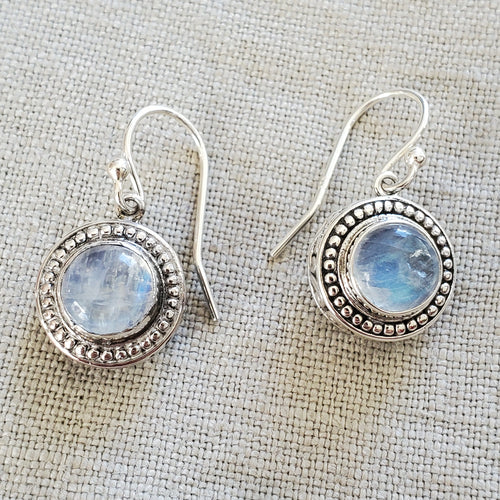 Classic Round Drop .925 Sterling Silver Earrings from Bali