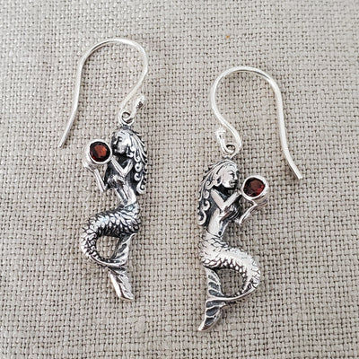 Mermaid .925 Sterling Silver Earrings from Bali
