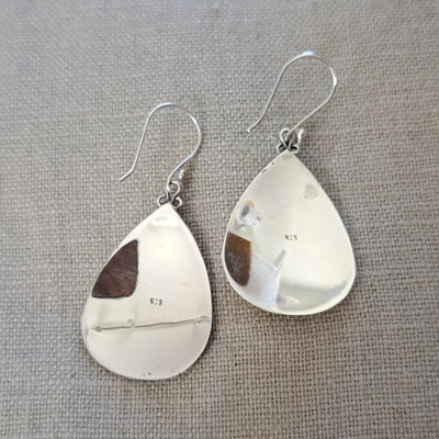 Textured Dangle .925 Sterling Silver Earrings from Bali