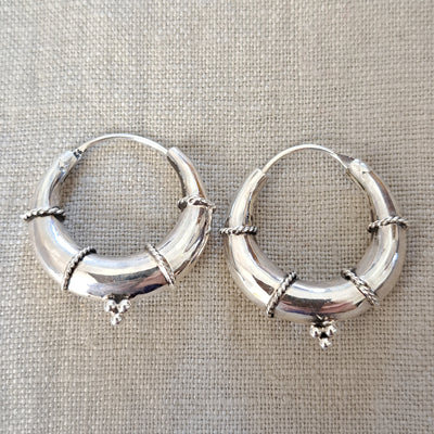 Blue Topaz .925 Sterling Silver Earrings from Bali