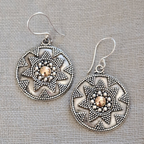 14kt Inlay .925 Sterling Silver Earrings from Bali