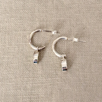 Peridot .925 Sterling Silver Hoop Earrings from Bali