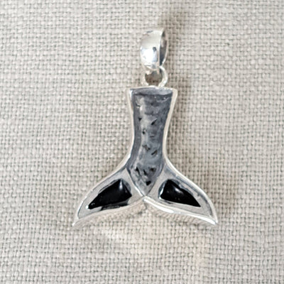 Abalone Whale Tail .925 Sterling Silver Pendant from Bali