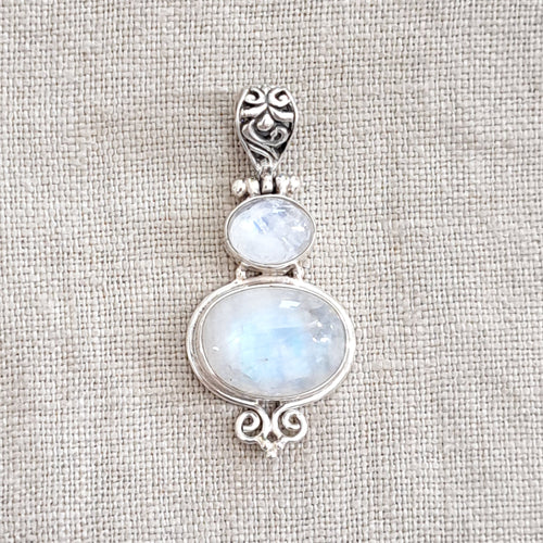 Moonstone .925 Sterling Silver Necklace from Bali