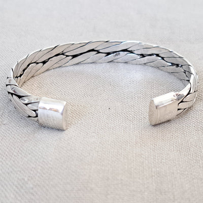 Cuff Bracelet from Bali Solid .925 Sterling Silver