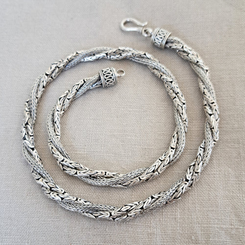 Triple Chain Twist .925 Sterling Silver 20 Necklace from Bali