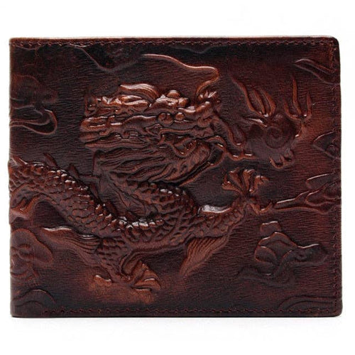 Brown Dragon Leather Wallet