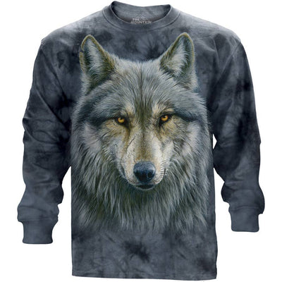 Warrior Wolf Adult Long Sleeve Tee - Size Small