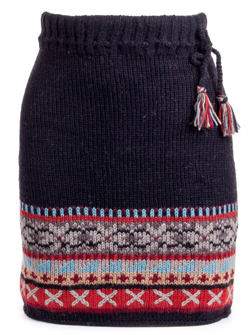 Hand Knit Lined Wool Skirt