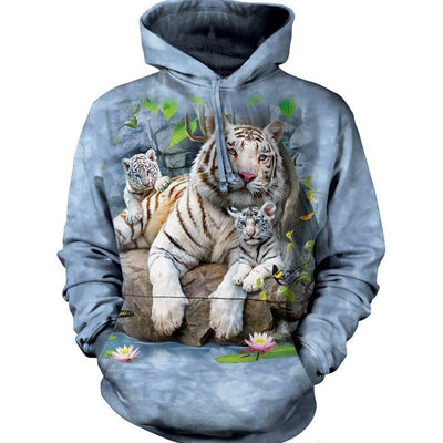 White Tigers Adult Hoodie Size X-Large