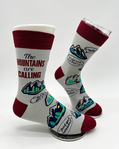 The Mountains Are Calling Men's Crew Socks