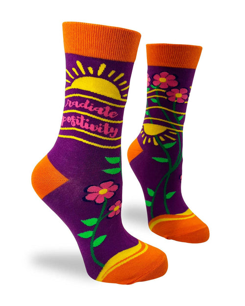 Radiate Positivity Ladies' Crew Socks