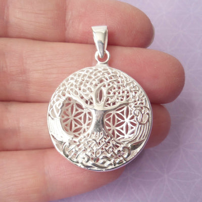 Tree of Life Double Sided .925 Sterling Silver Pendant