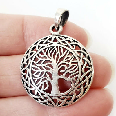 Tree of Life .925 Sterling Silver Pendant Celtic Infinity Knot