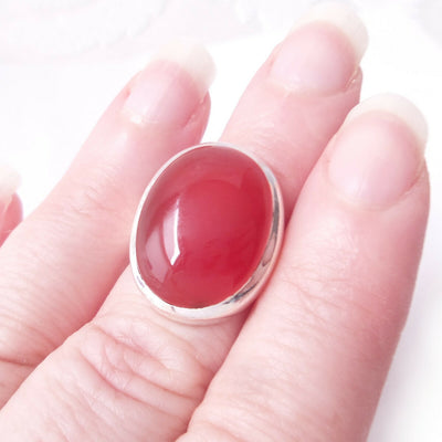 Size 10 Carnelian .925 Solid Sterling Silver Ring Orange Gemstone Jewelry Gift