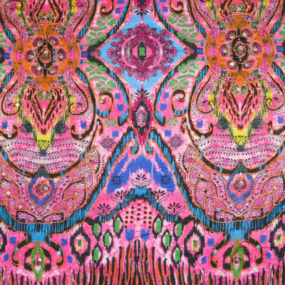 Light Beach Wrap Metallic Embroidered Sarong