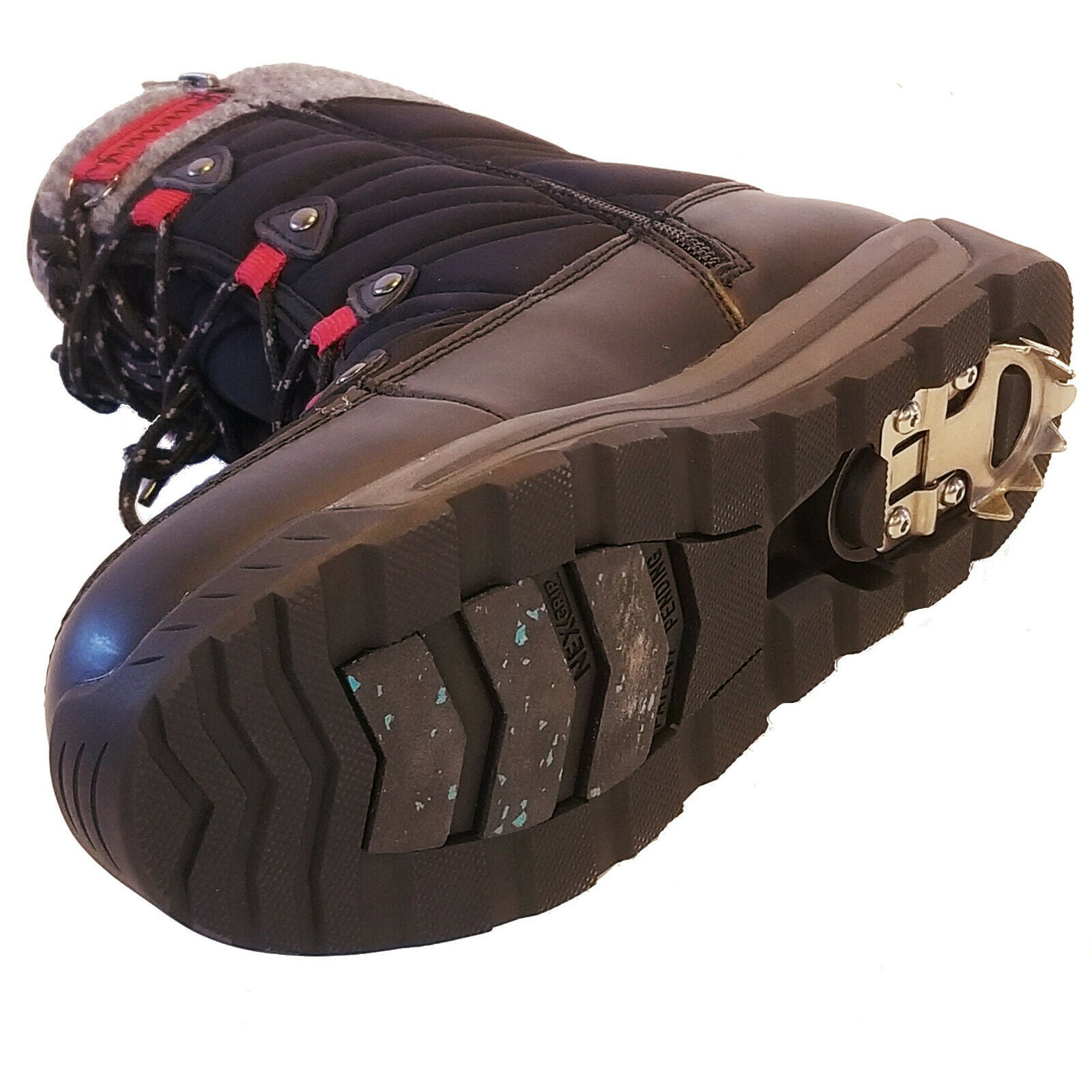 NexGrip Wonder Hi Black Gray Women’s Snow Boot Waterproof with Retract ...