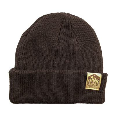 Black Foothill Falls 100% Merino Wool Beanie Hat