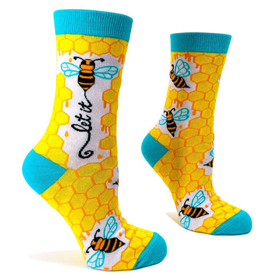 Let it Bee Ladies' Crew Socks