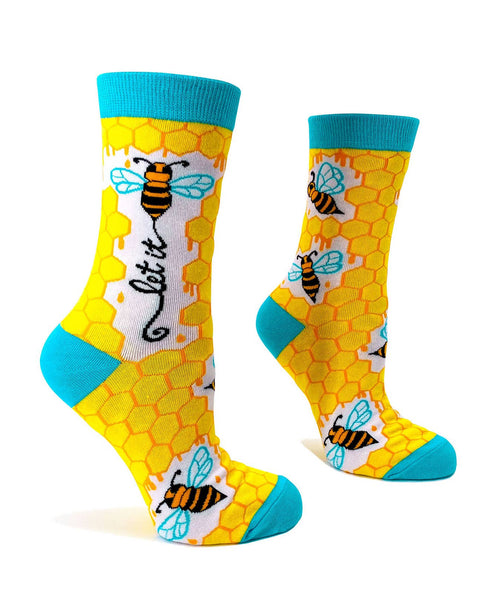 Let it Bee Ladies' Crew Socks