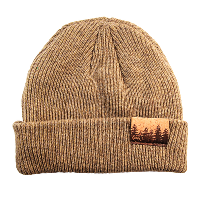 Tan Treeline 100% Merino Wool Beanie Hat