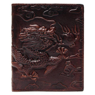 Brown Leather Dragon Wallet