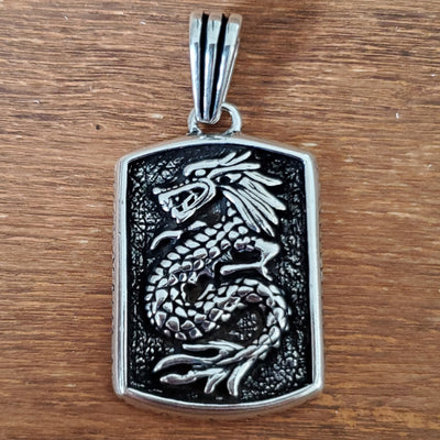Dragon Amulet .925 Sterling Silver Charm Pendant