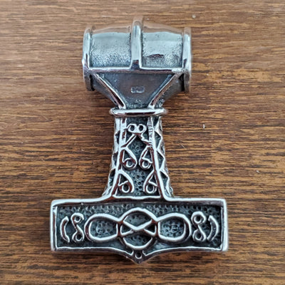 Thor's Hammer Viking Amulet .925 Sterling Silver Charm Pendant