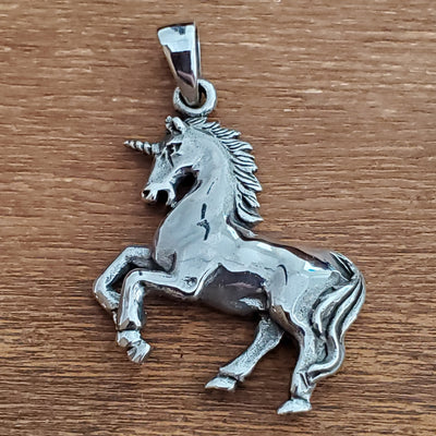 Unicorn Charm .925 Sterling Silver Equestrian Pendant