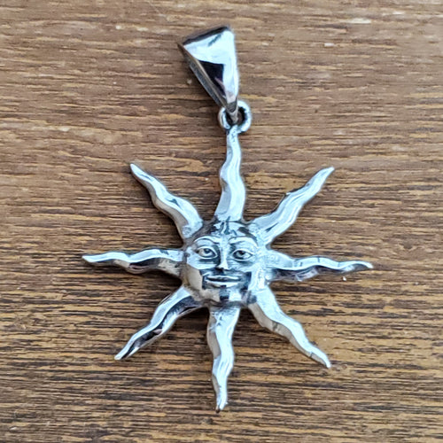 Sun .925 Sterling Silver Charm Celestial Pendant