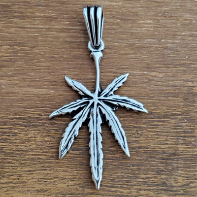 Canna Leaf .925 Sterling Silver Charm Boho Pendant