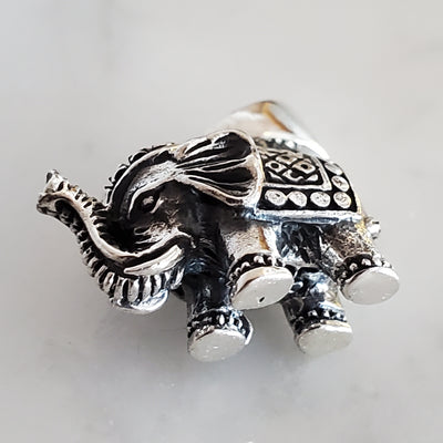 Elephant .925 Sterling Silver Charm 3D Pendant