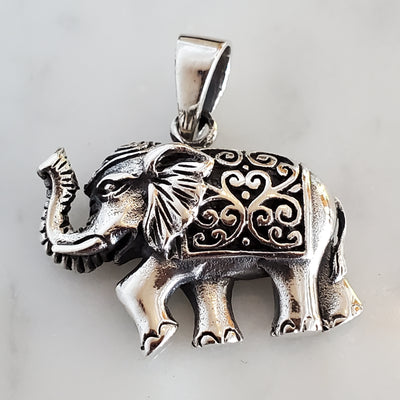 Elephant .925 Sterling Silver Charm Pendant