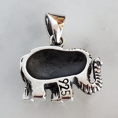 Elephant Charm .925 Sterling Silver Animal Pendant