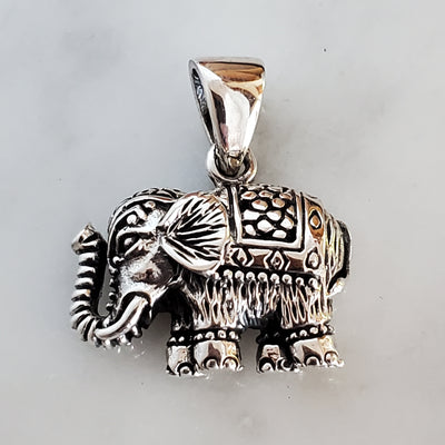 Elephant Charm .925 Sterling Silver Animal Pendant