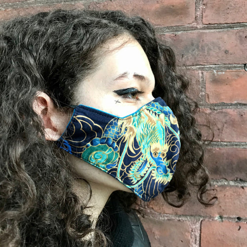 Blue Dragon Triple Layer Face Mask