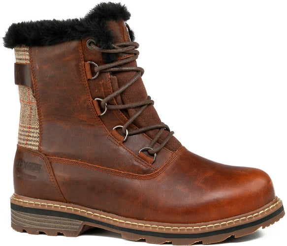 NexGrip Brown London Women’s Snow Boot Waterproof with Retractable Ice Claw Cleats NEXX