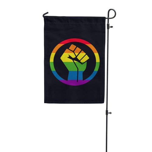 Black Lives Matter Pride Fist Garden Flag