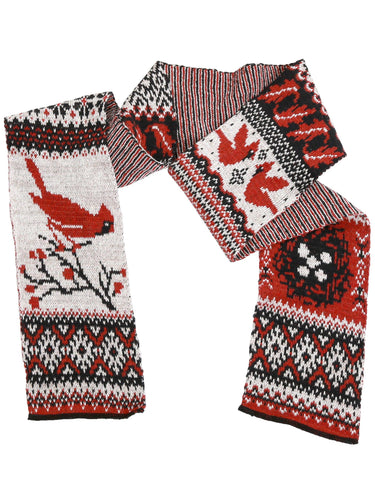 Womens Recycled Cotton Sweater Knit Scarf - Cardinal Nest