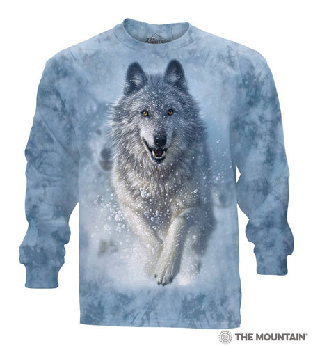 Snow Wolf Adult Long Sleeve Tee - Size Large